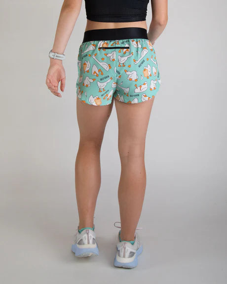 ChicknLegs Women's 1.5" Split Shorts in Silly Goose