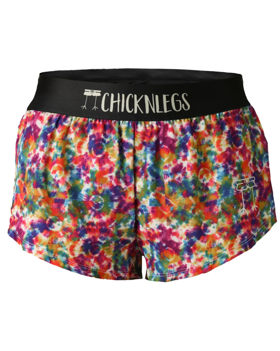 ChicknLegs Women's 1.5" Split Shorts in Tie-Dye