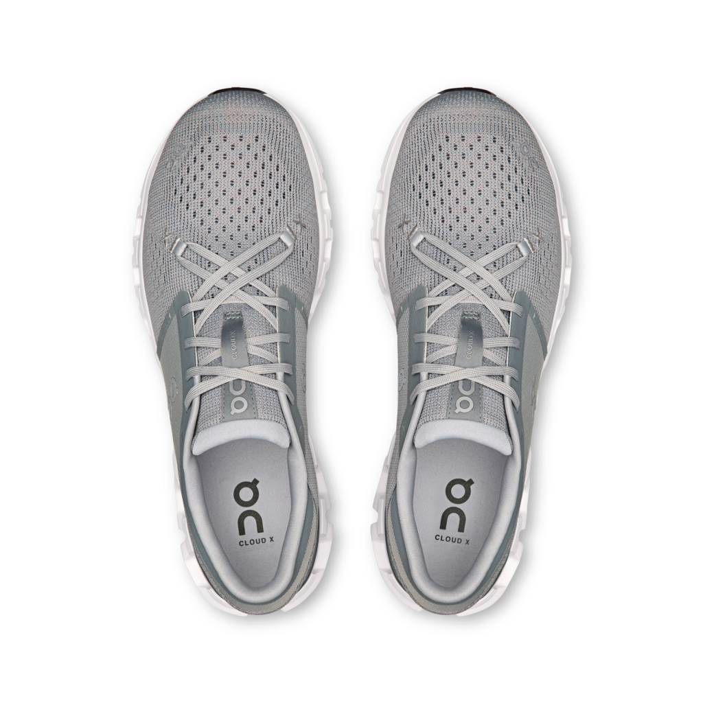 Men's On Cloud X 4 Running Shoe in Alloy | Ivory