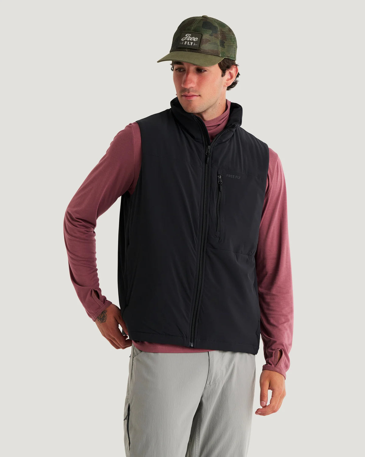 Free Fly Men's Coldvale Insulated Vest in Black