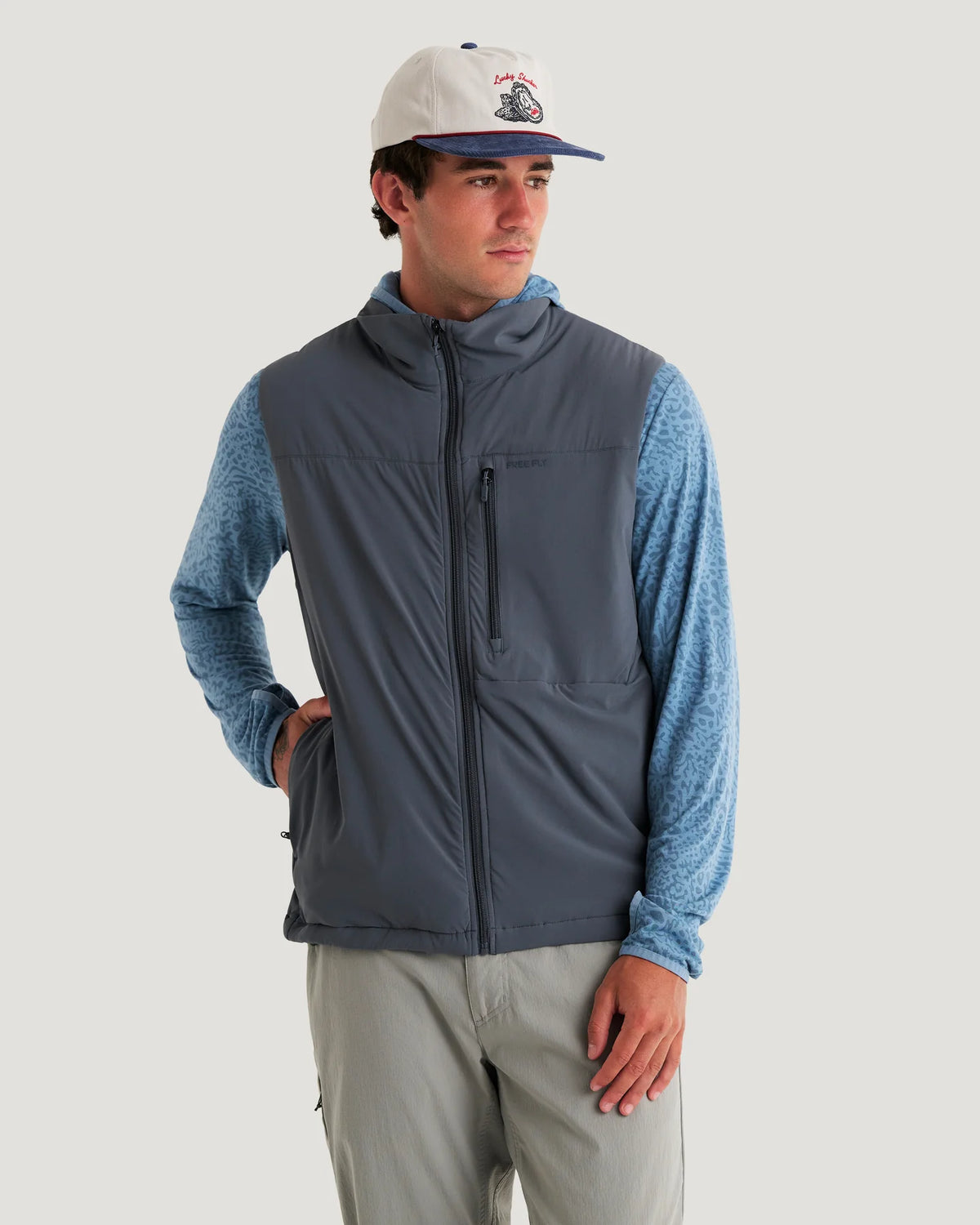 Free Fly Men's Coldvale Insulated Vest in Storm Cloud