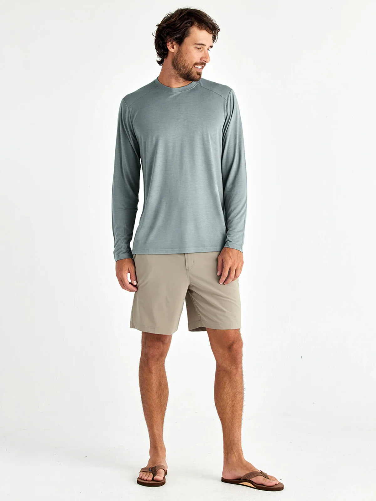 Free Fly Men's Bamboo Lightweight Long Sleeve in Slate