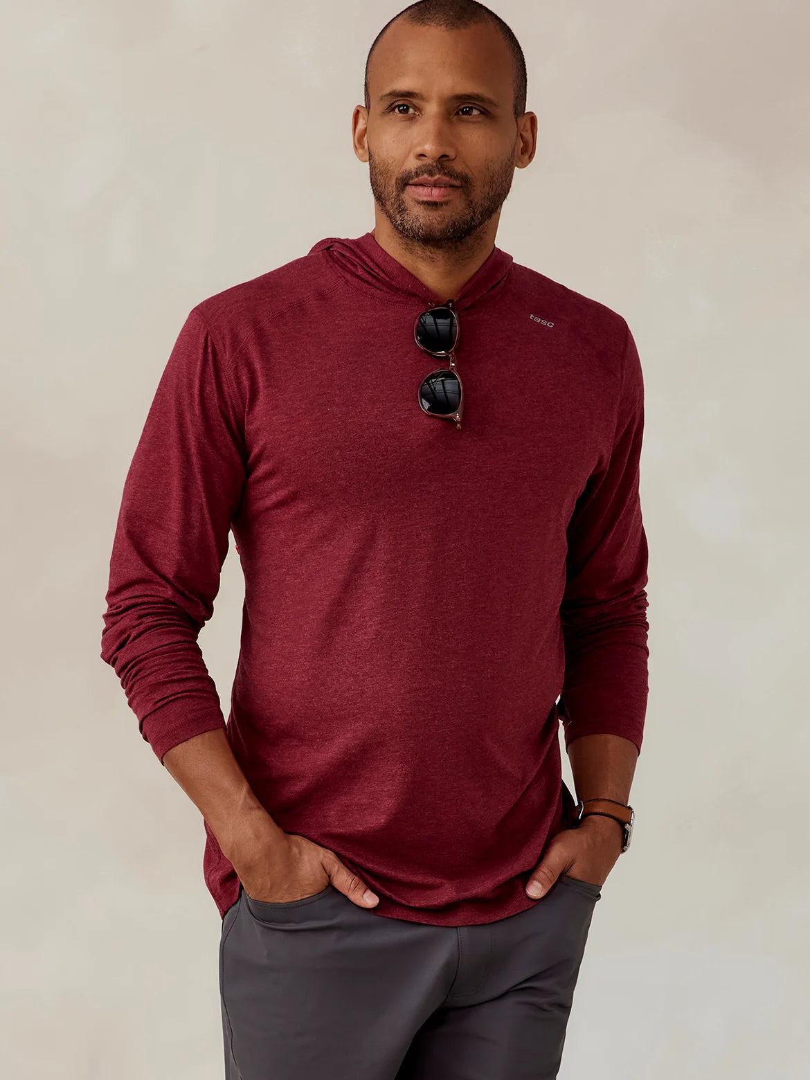 Tasc Carrollton Hoodie in Brick Heather