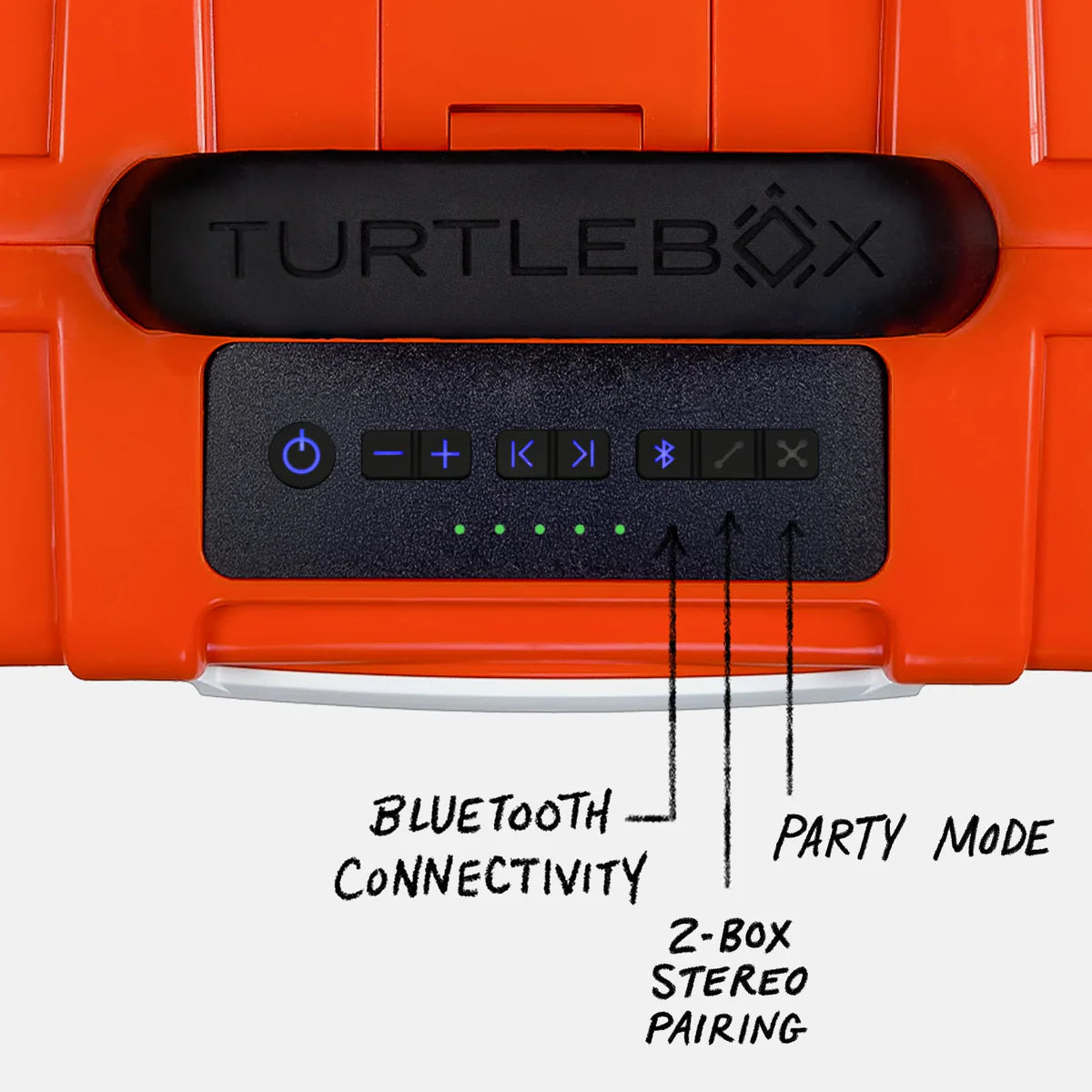 Turtlebox Outdoor Bluetooth Waterproof Gen 3 Portable Speaker in Orange/Black