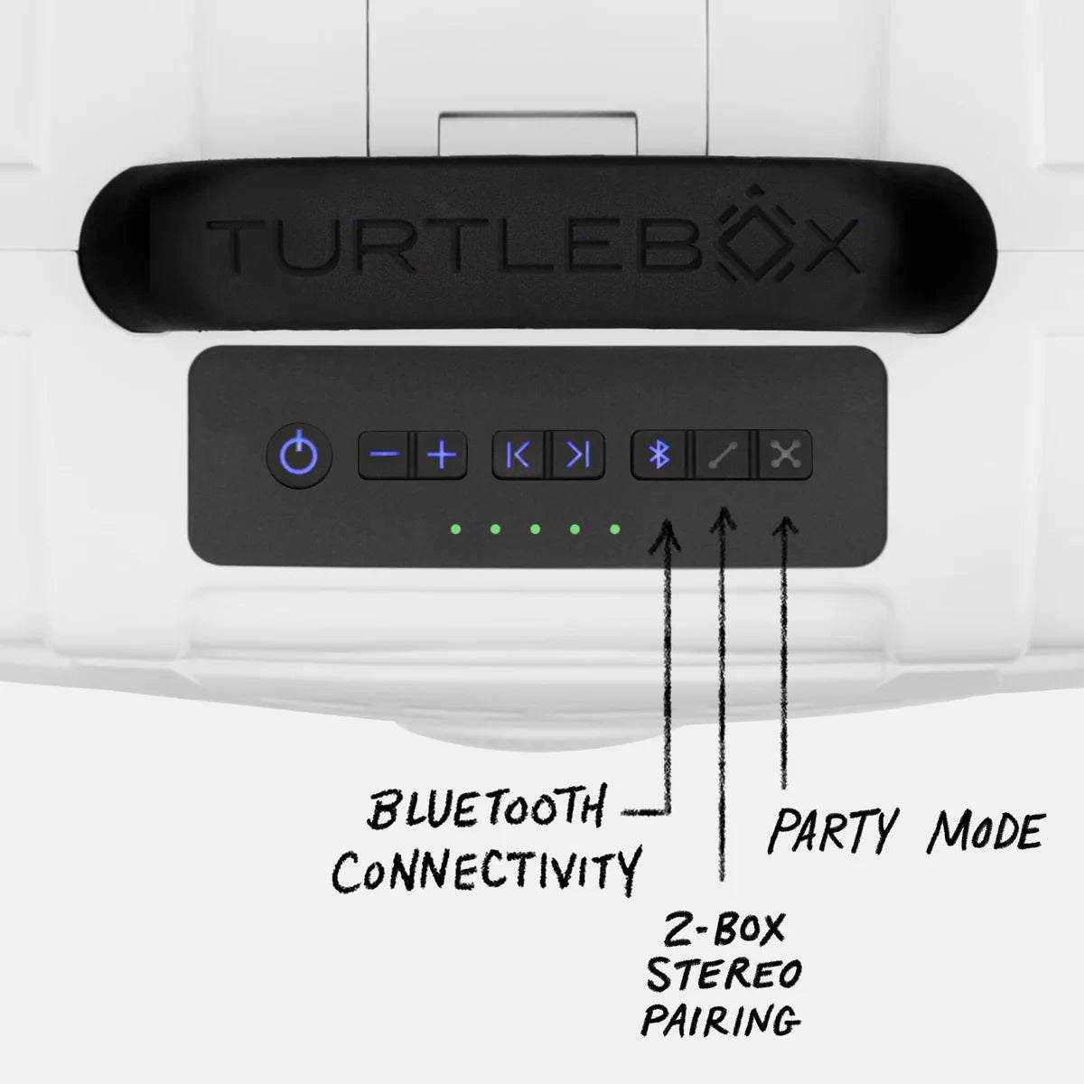 Turtlebox Outdoor Bluetooth Waterproof Gen 3 Portable Speaker in White/Black