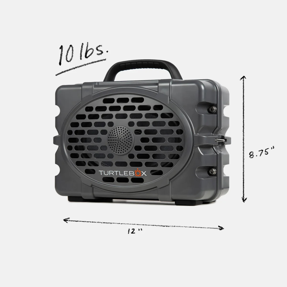 Turtlebox Outdoor Bluetooth Waterproof Gen 3 Portable Speaker in Gray/Black