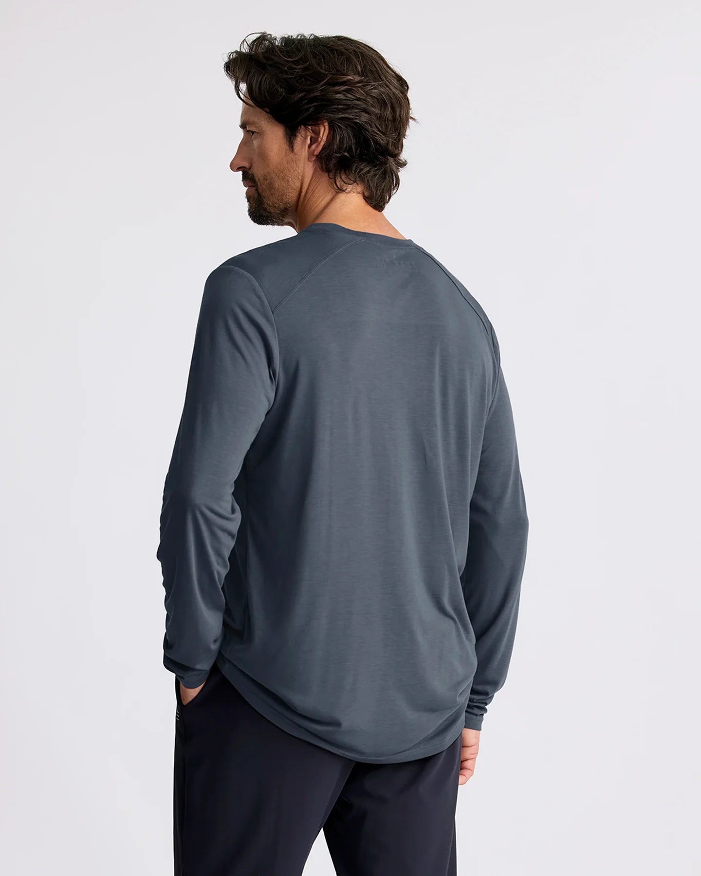 Free Fly Men's Bamboo Lightweight Long Sleeve in Storm Cloud