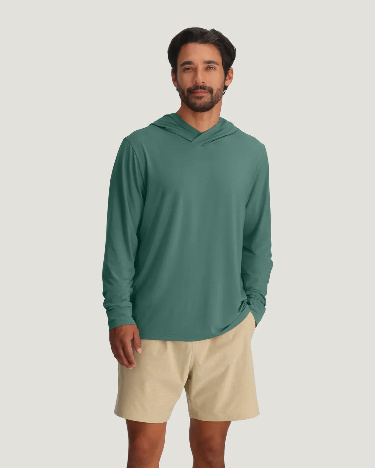 Free Fly Men's Elevate Lightweight Hoodie in Sea Pine