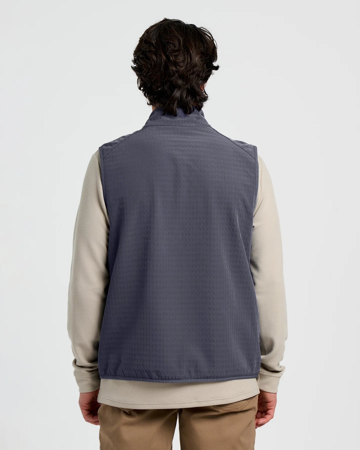 Free Fly Men's Gridback Fleece Vest in Storm Cloud