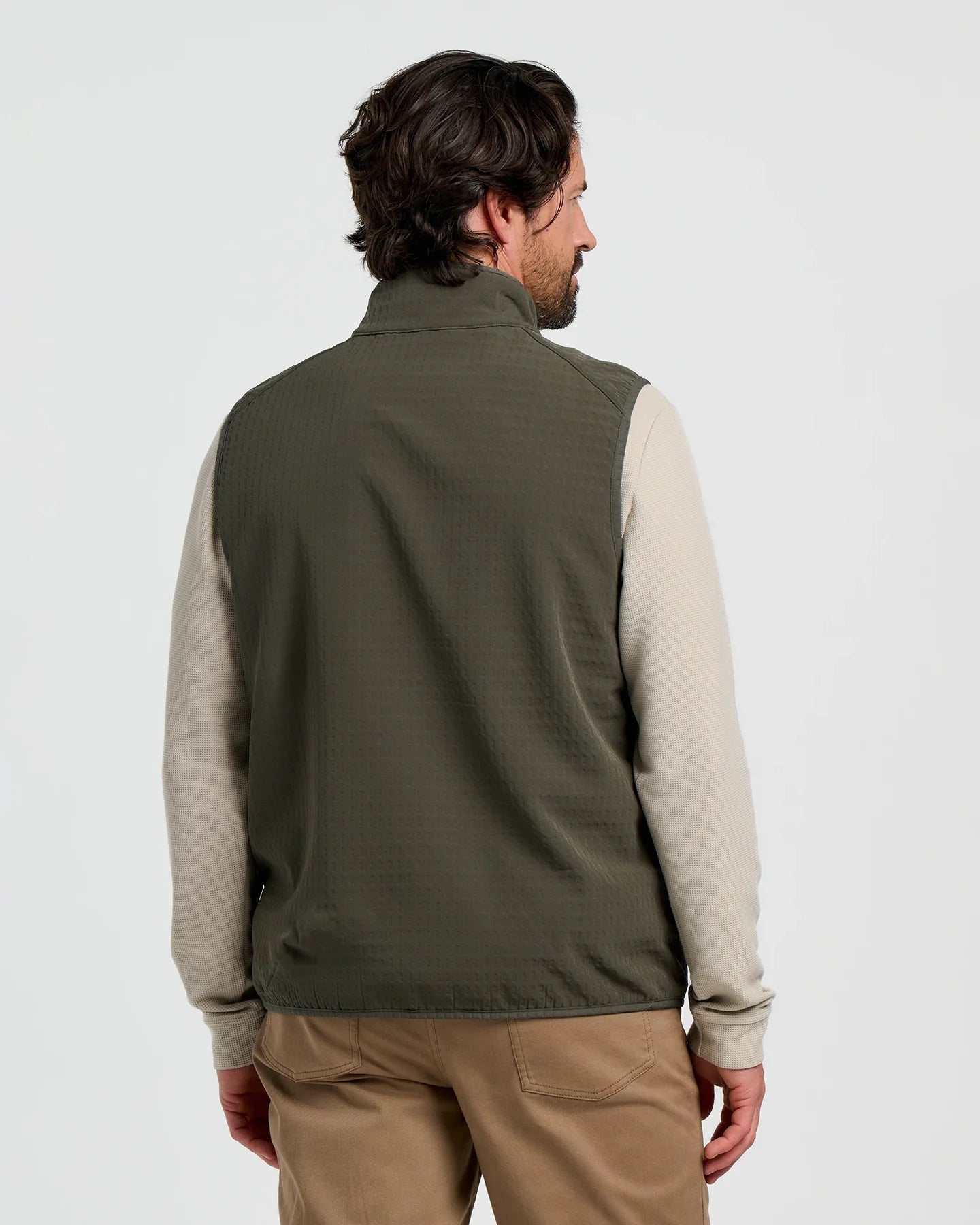 Free Fly Men's Gridback Fleece Vest in Dark Forest