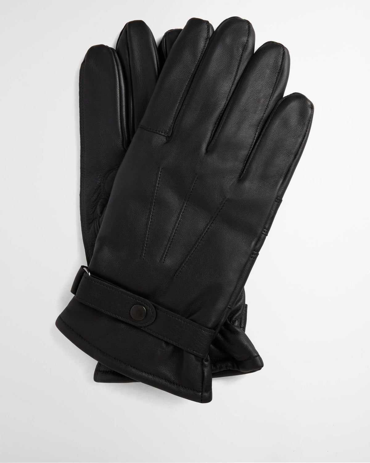 Barbour Burnished Leather Thinsulate Gloves in Black