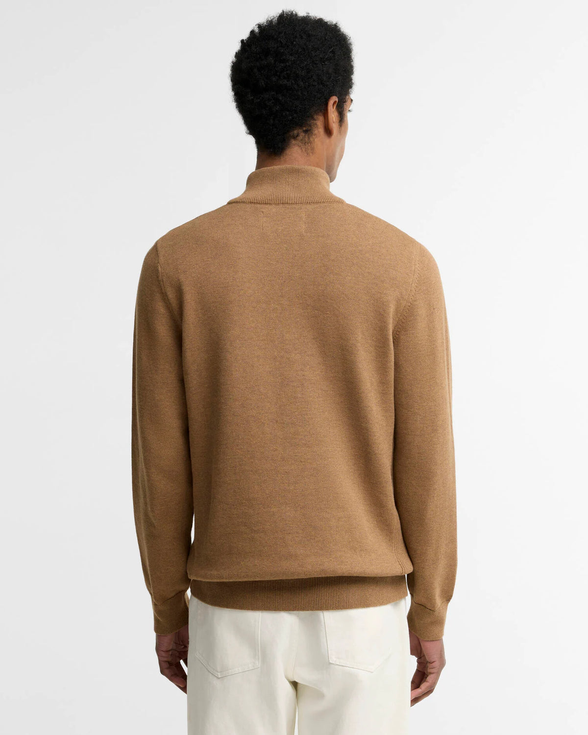 Barbour Cotton Quarter-Zip Jumper in Sandstone