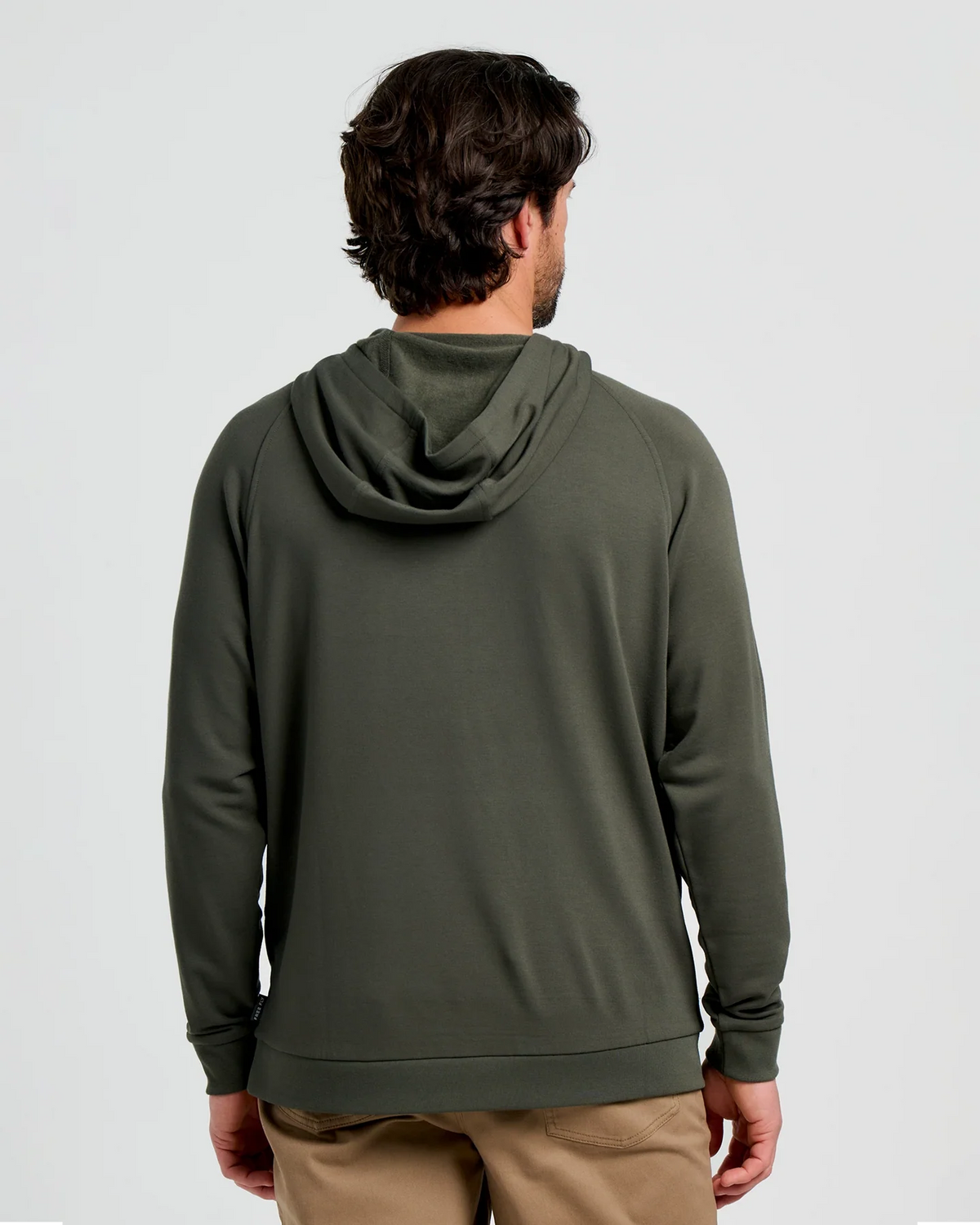 Free Fly Men's Bamboo Lightweight Fleece Hoodie in Dark Forest