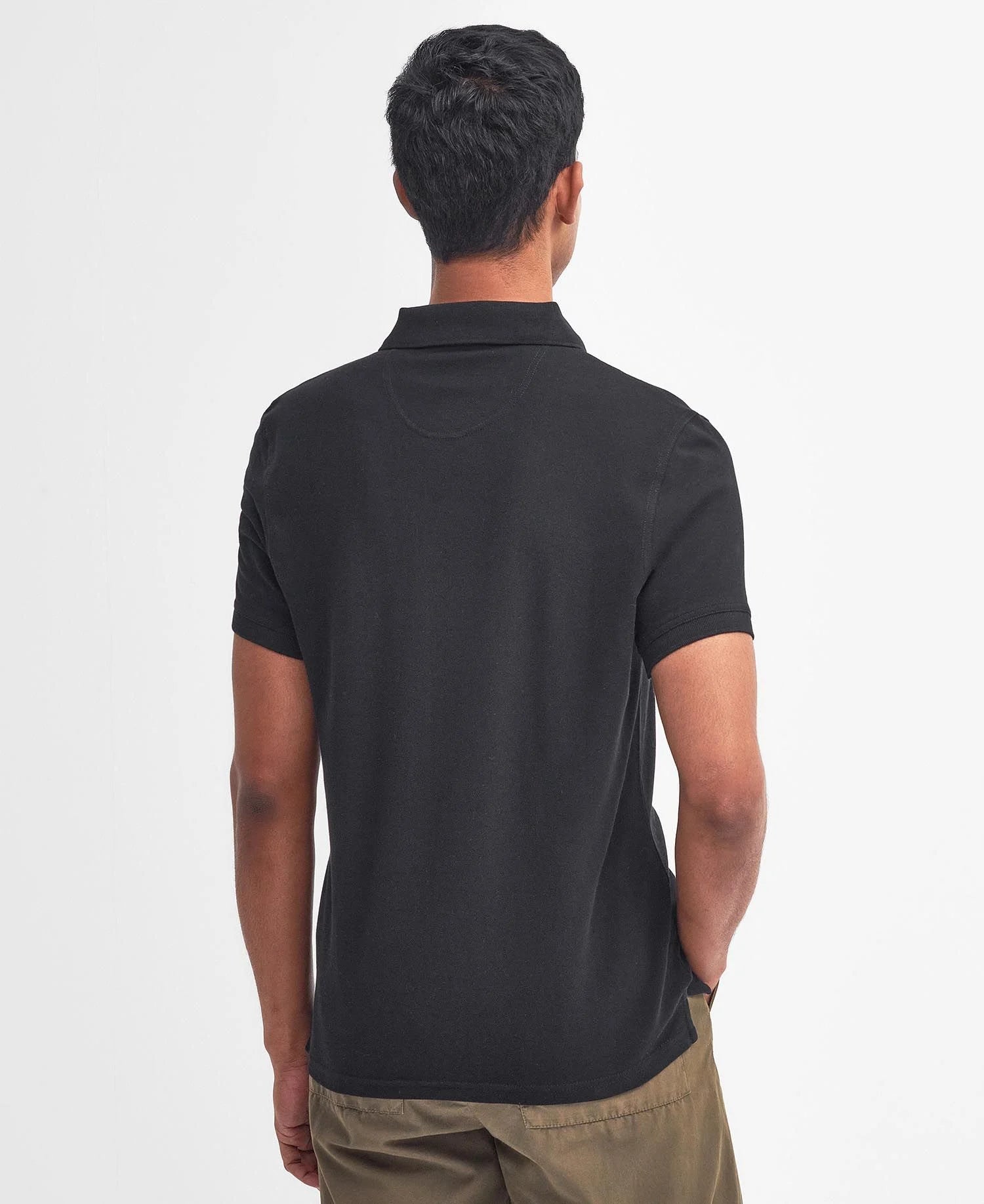 Barbour Lightweight Sports Polo Shirt in Classic Black