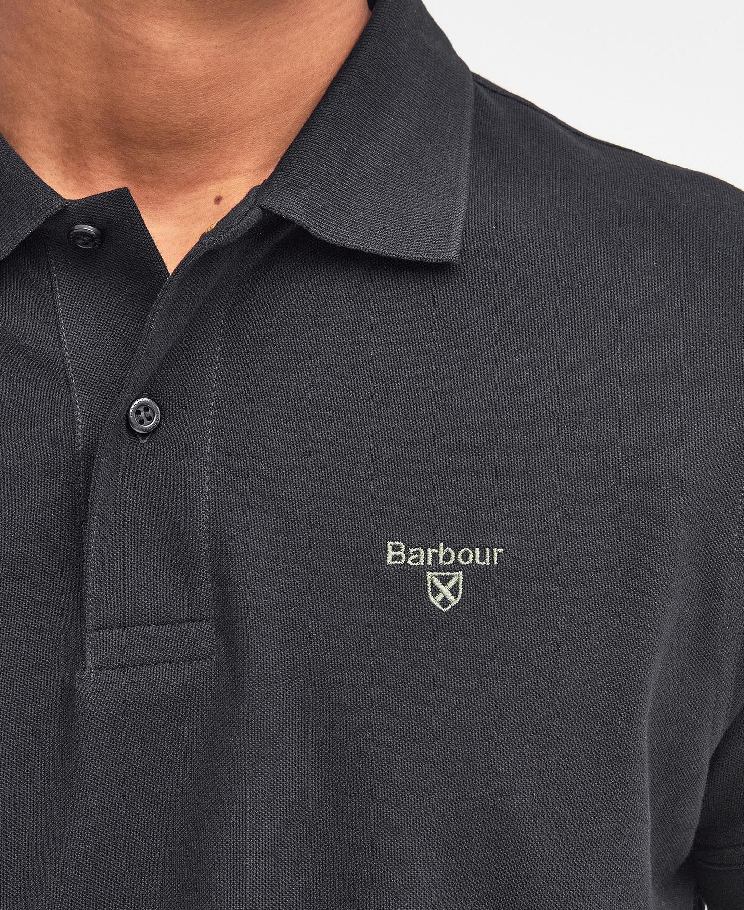 Barbour Lightweight Sports Polo Shirt in Classic Black