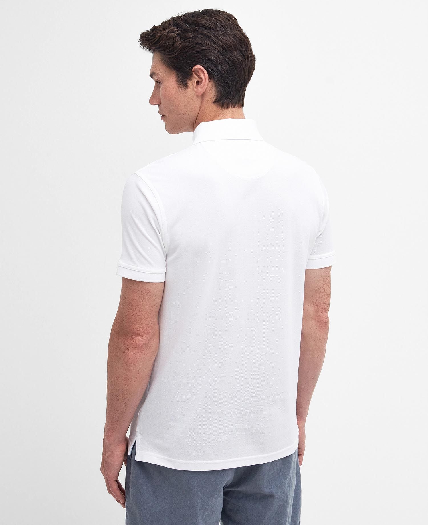 Barbour Lightweight Sports Polo Shirt in Classic White