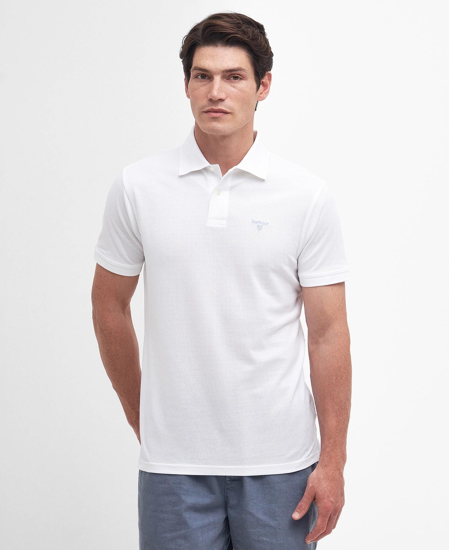 Barbour Lightweight Sports Polo Shirt in Classic White