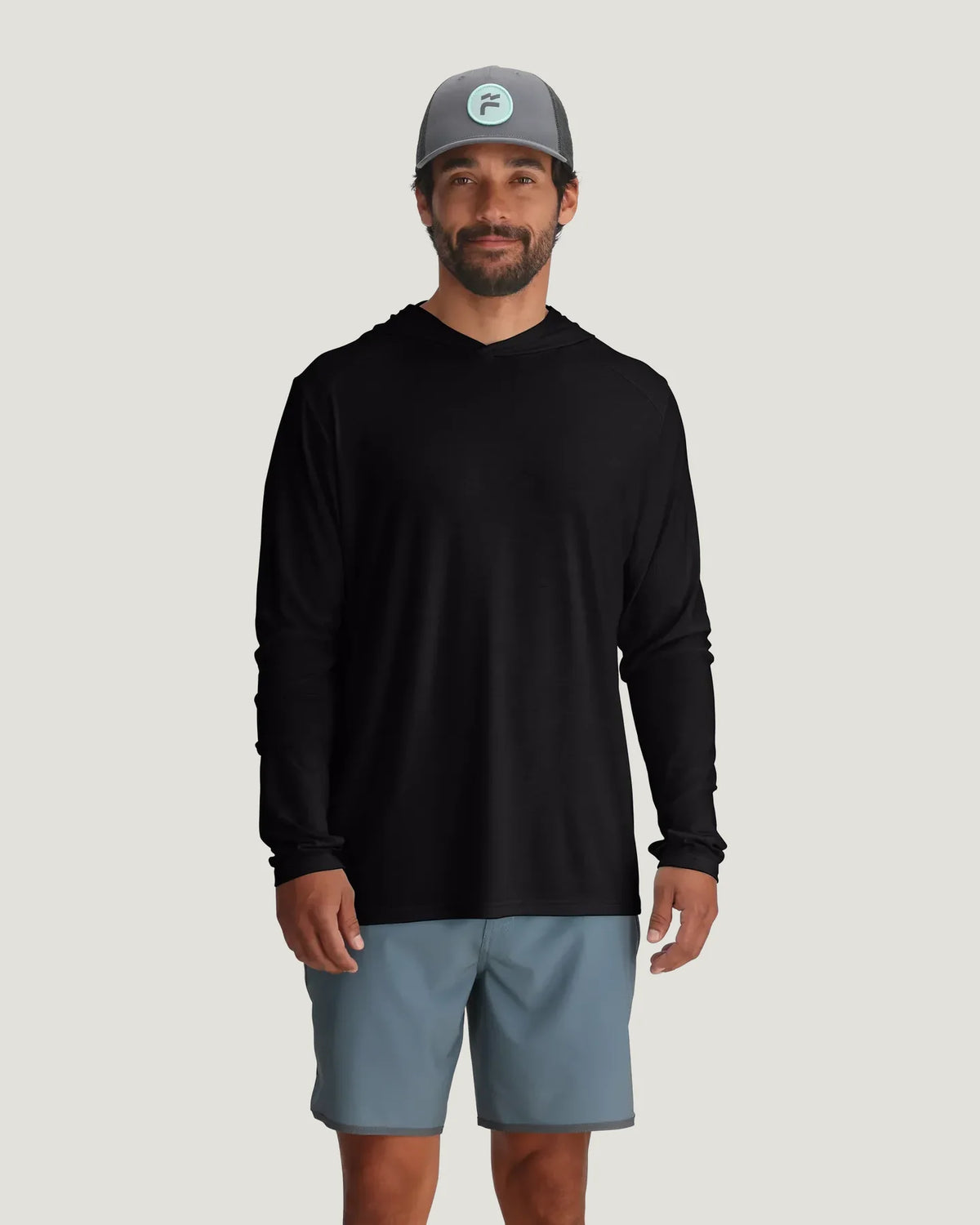 Free Fly Men's Bamboo Shade Hoodie in Black