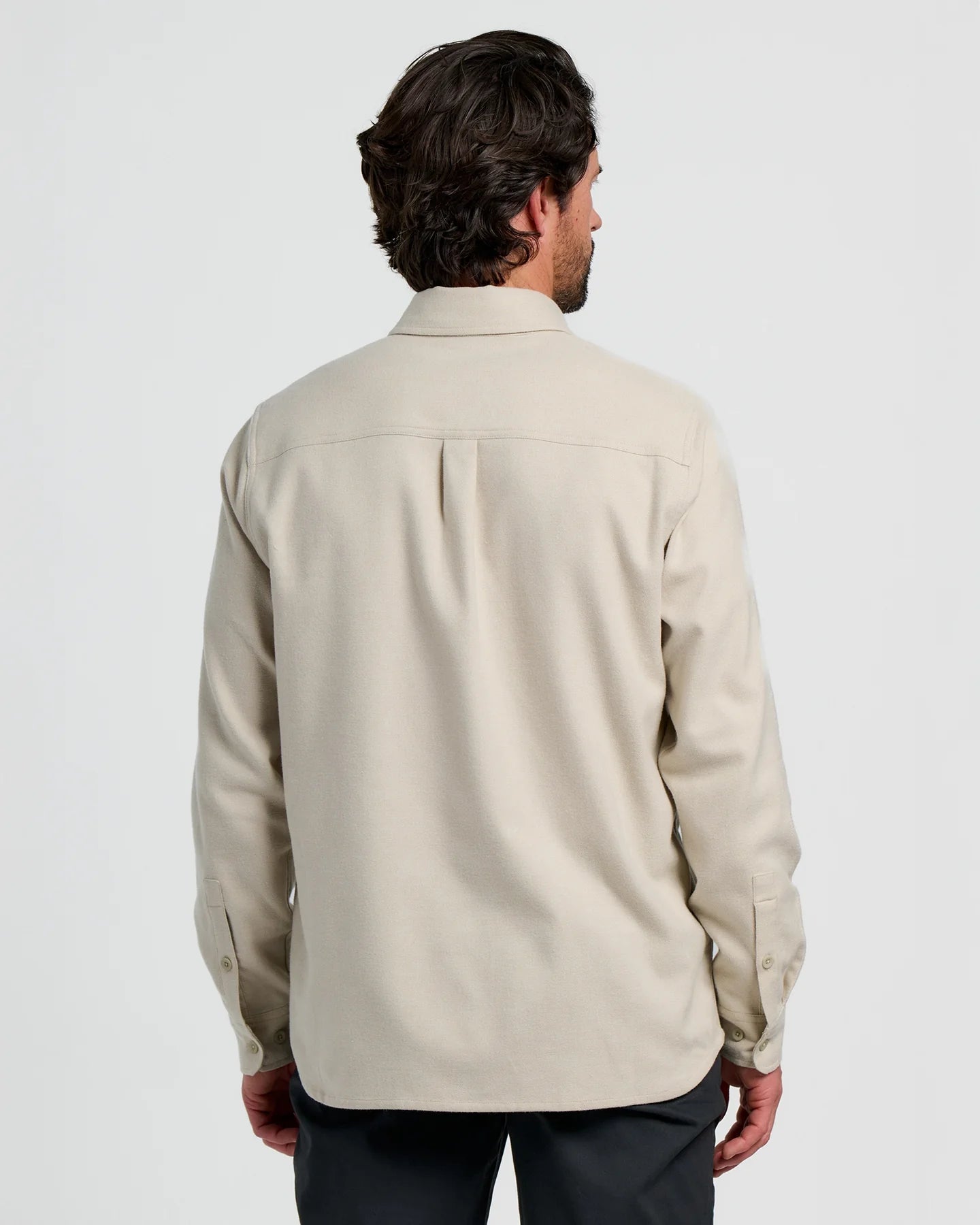 Free Fly Men's Seawool Flannel Shirt in Sandstone