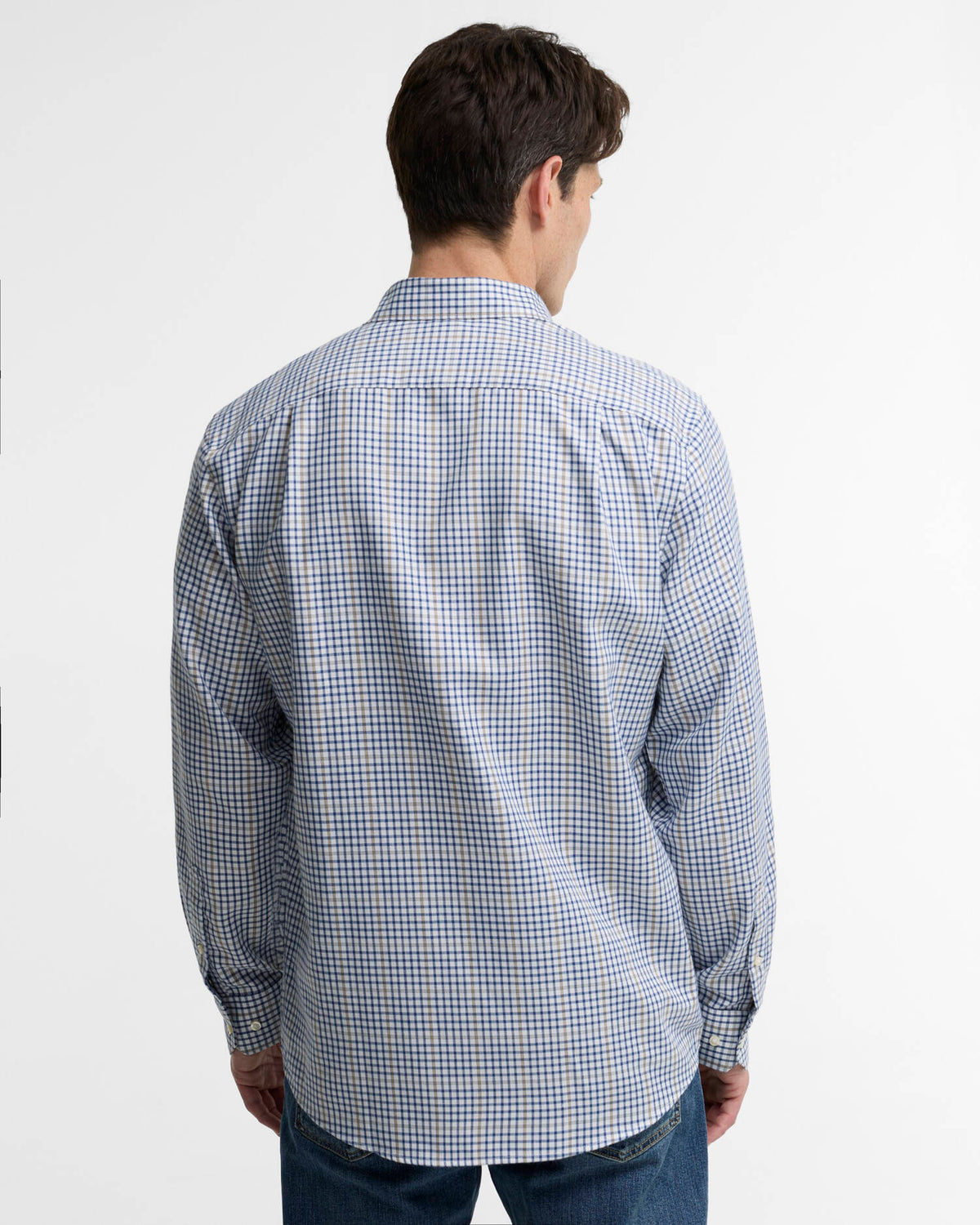 Barbour Henderson Thermo Weave Long-Sleeved Shirt in Deep Blue