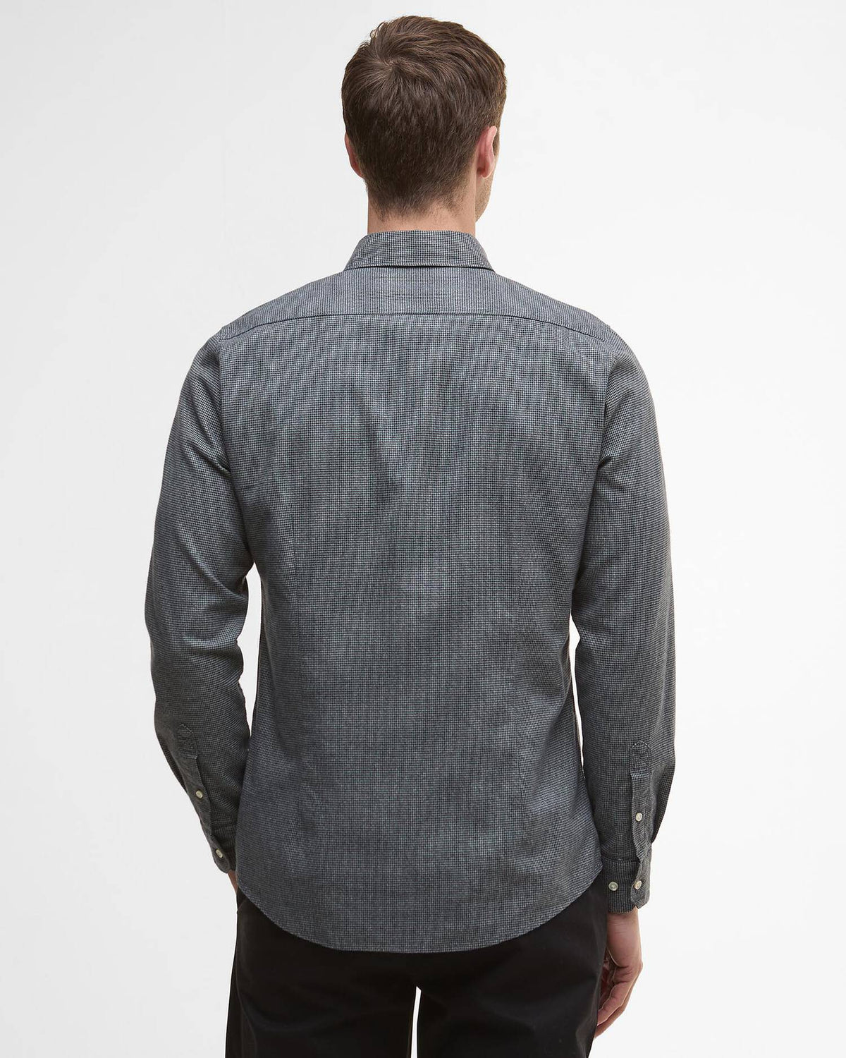 Barbour Turner Tailored Long-Sleeved Shirt in Grey Marl