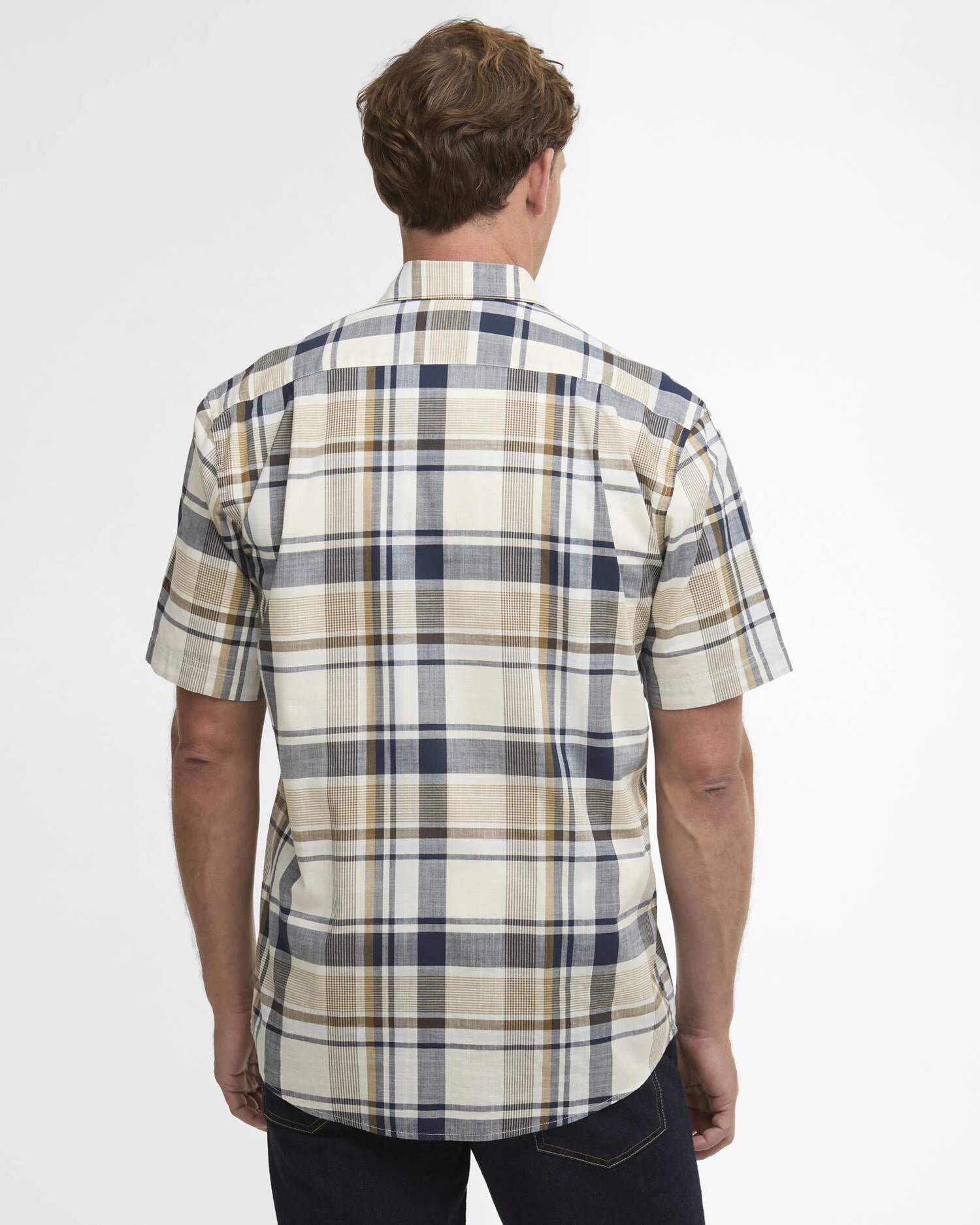 Barbour Swinfell Checked Regular Short-Sleeved Shirt in Russet