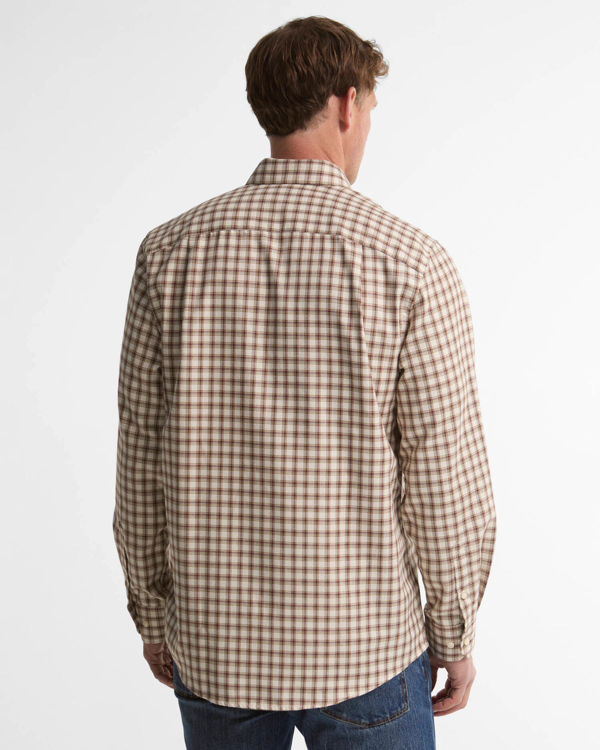 Barbour Cliff Regular-Fit Long-Sleeved Shirt in Dark Bordeaux