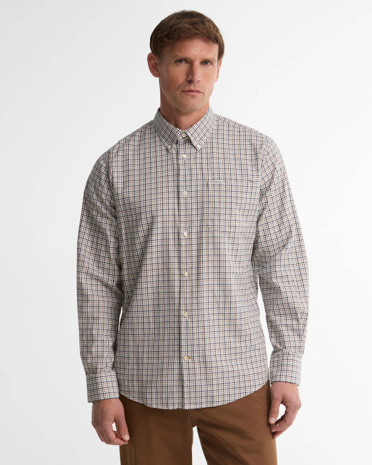 Barbour Farmtown Regular-Fit Long-Sleeved Shirt in Navy