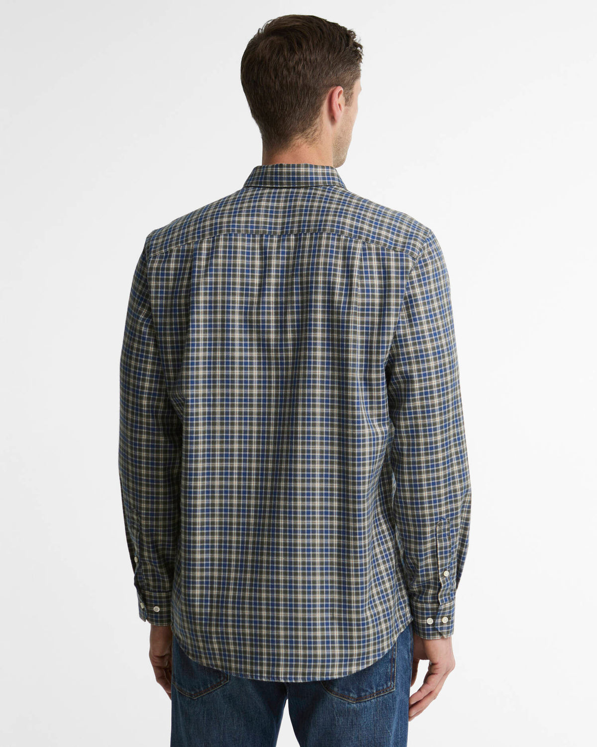 Barbour Dishford Thermo-Weave Regular Fit Long-Sleeved Shirt in Olive
