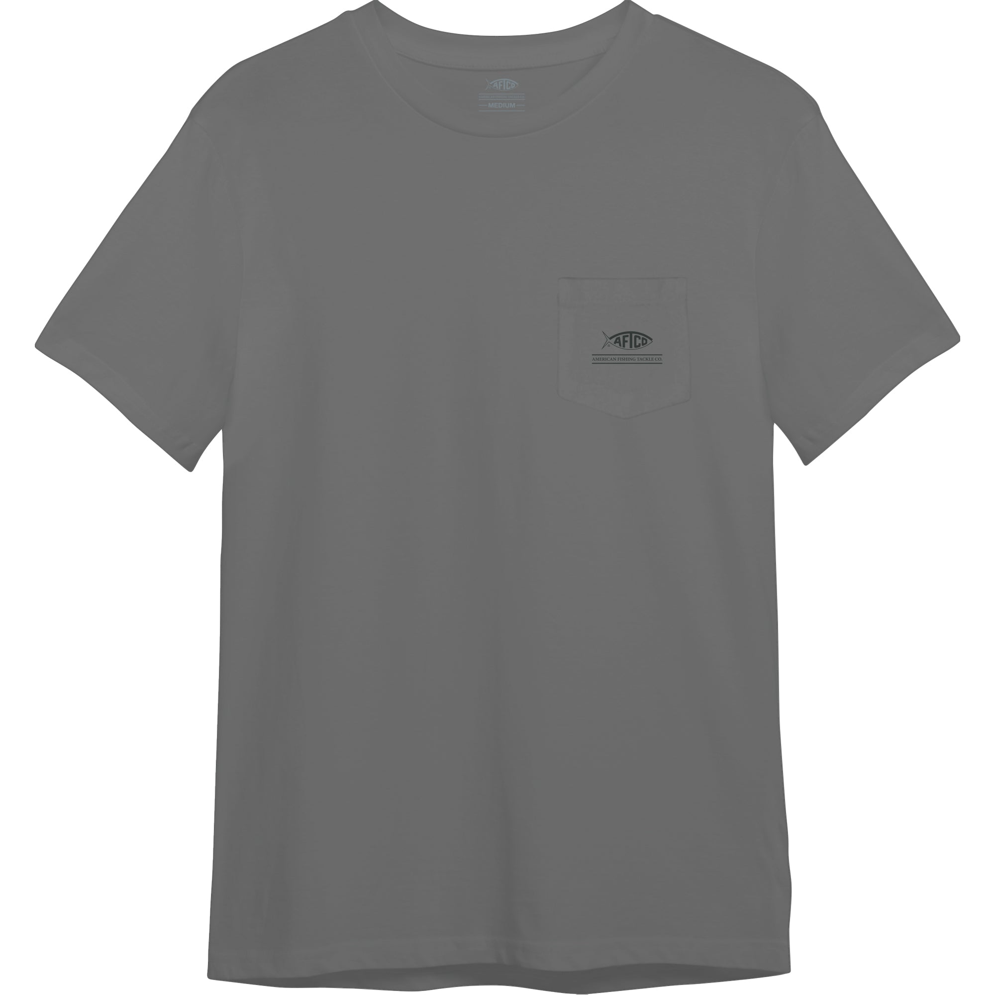 Aftco Pothole Short Sleeve Fishing Tee in Cement