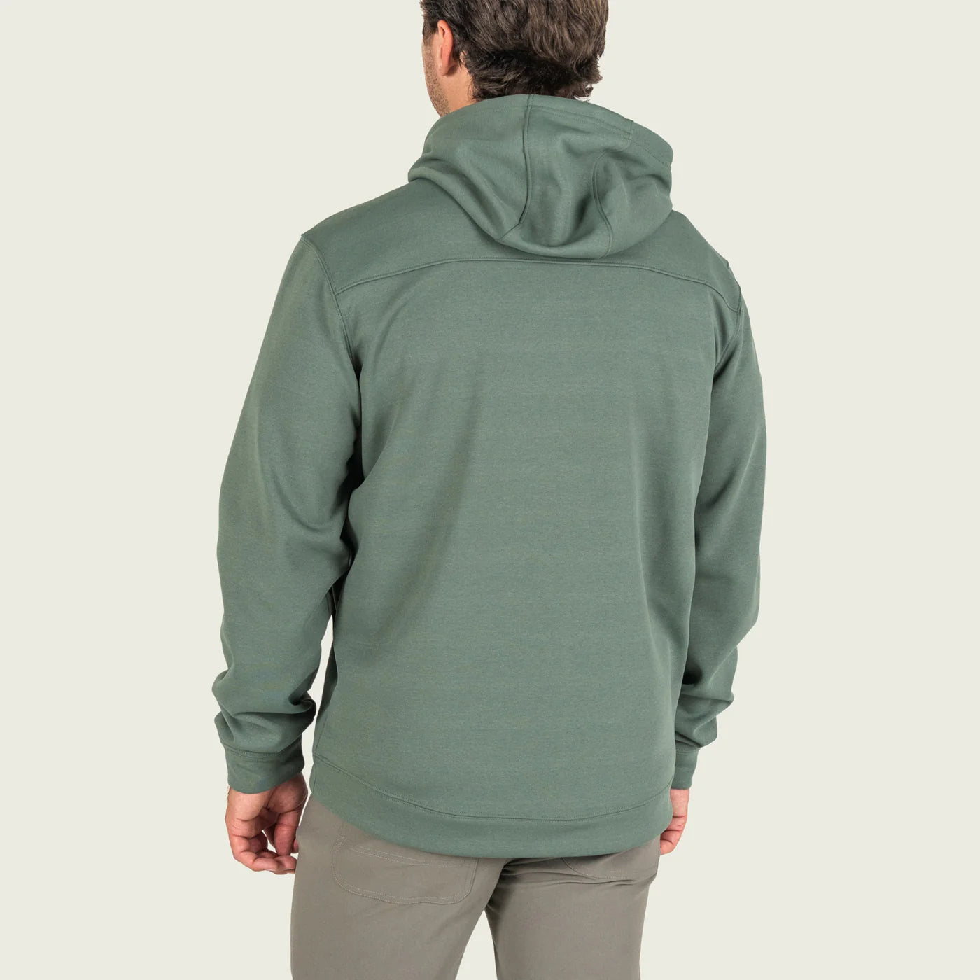 Marsh Nor'easter Hoodie in Light Olive Heather