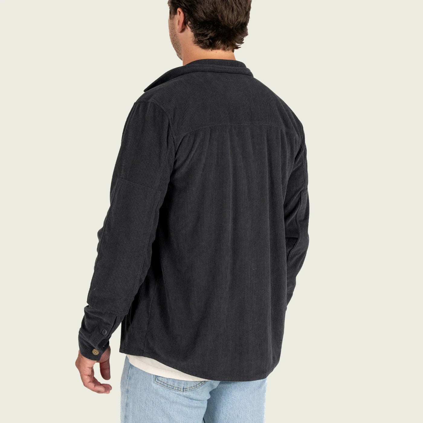 Marsh The Delano Cord Shacket in Iron