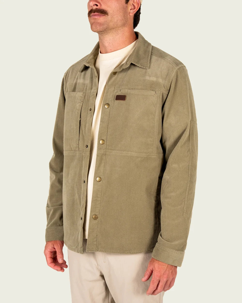 Marsh Delano Cord Shacket in Sage Brush