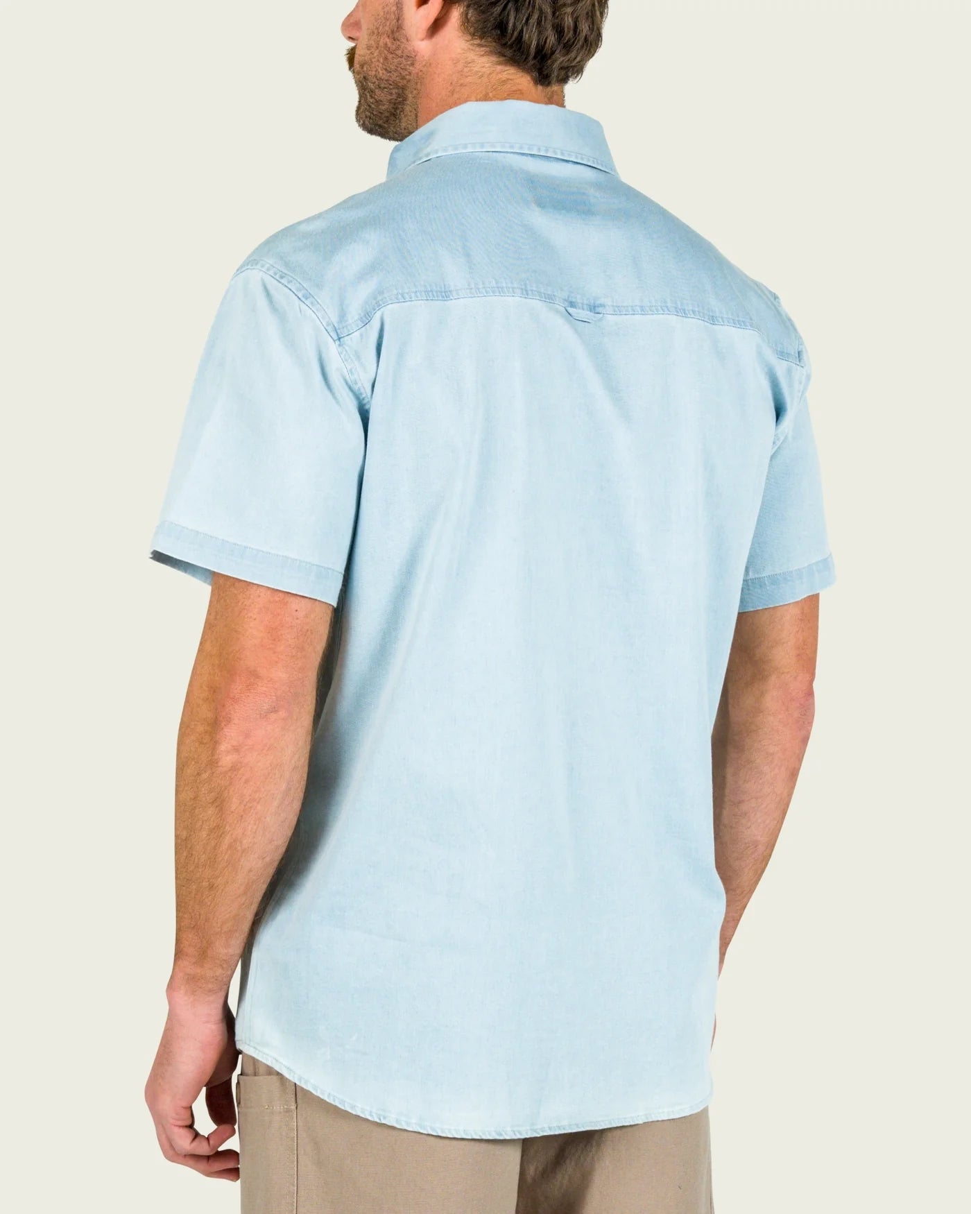 Marsh Delray Denim Short Sleeve Shirt in Light Denim