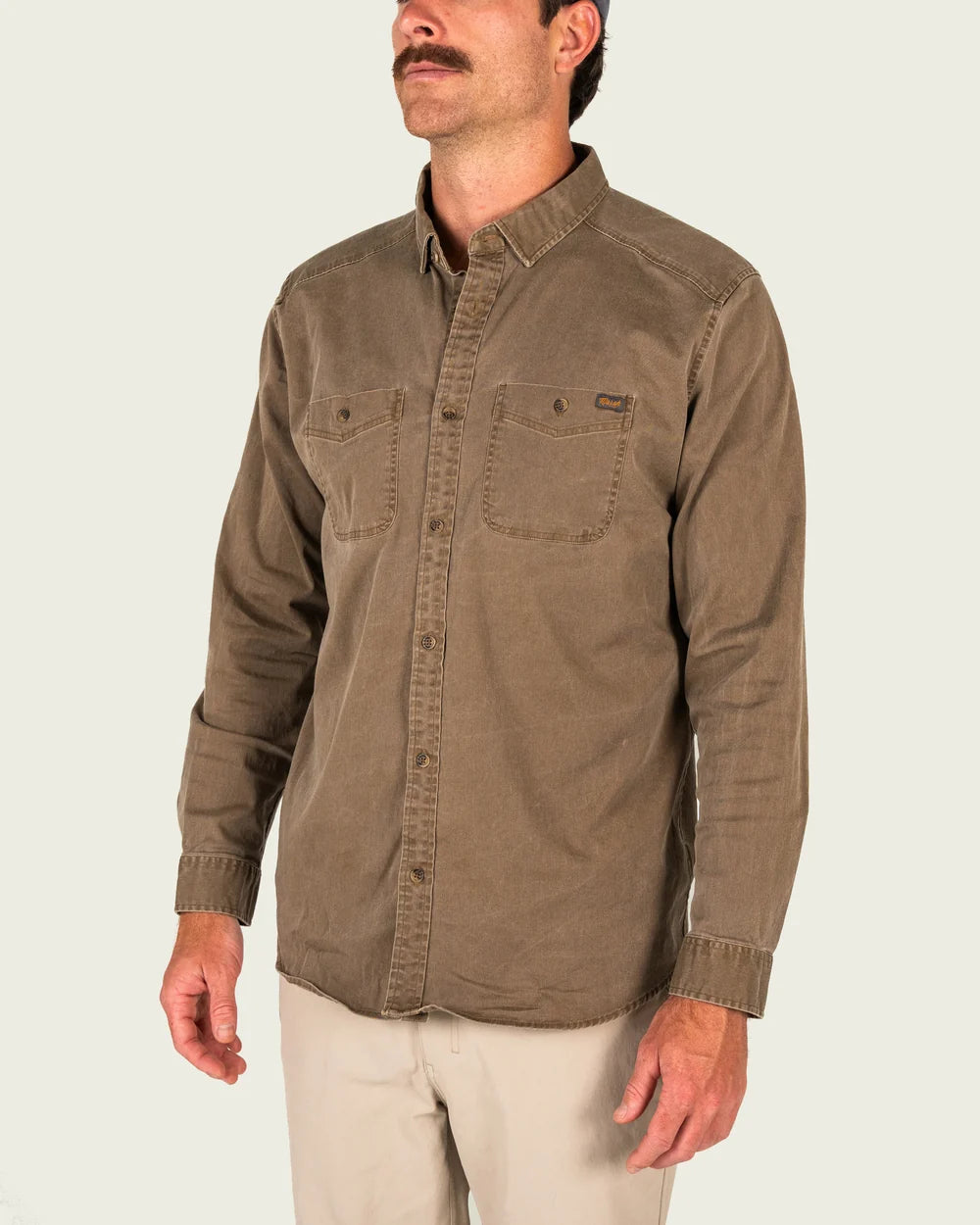 Marsh Delray Denim Longsleeve Shirt in Desert Palm