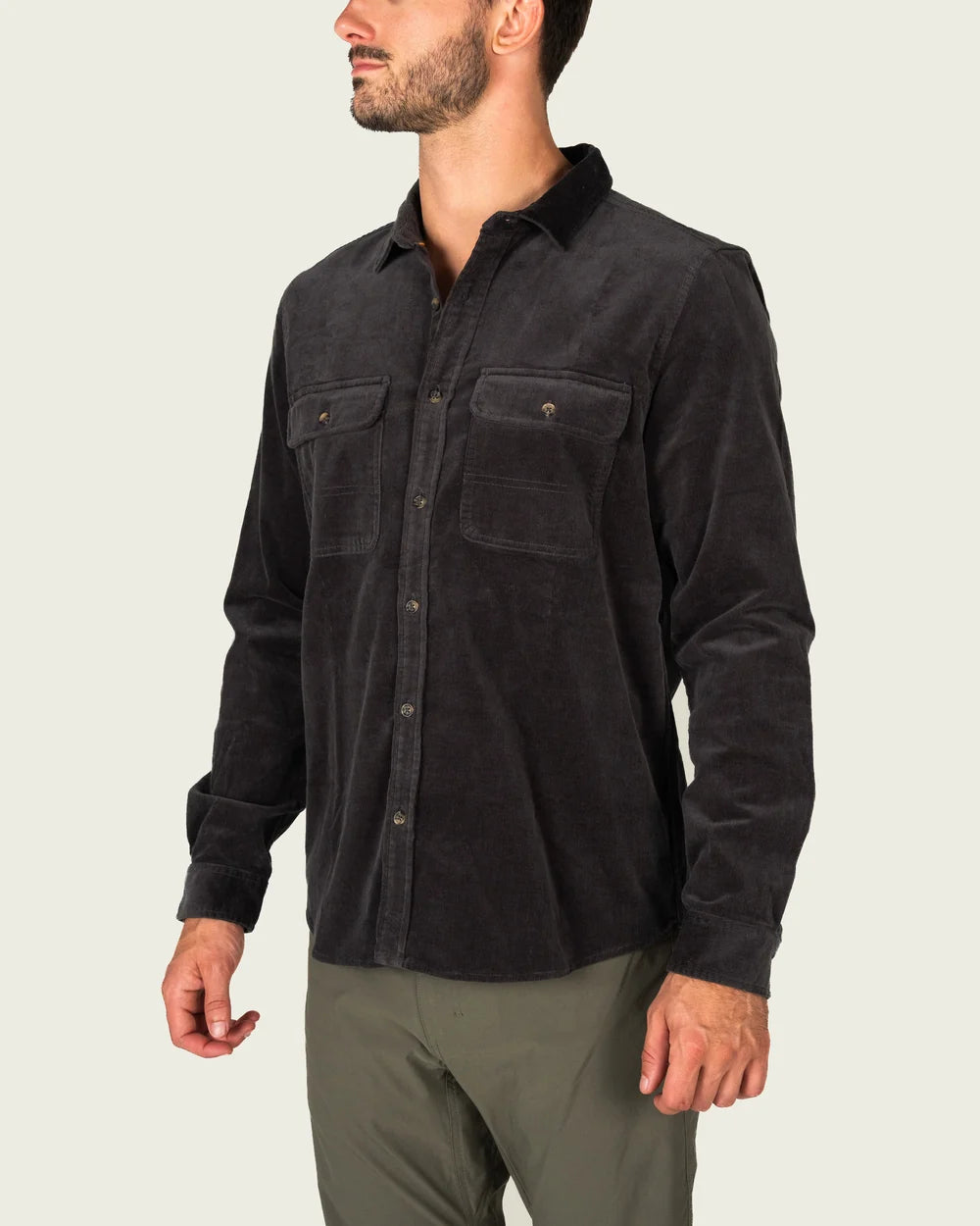 Marsh South End Corduroy Shirt in Raven