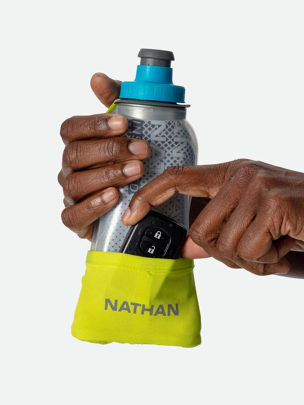 Nathan 12oz QuickSqueeze Lite Insulated Handheld in Finish Lime/Blue Me Away