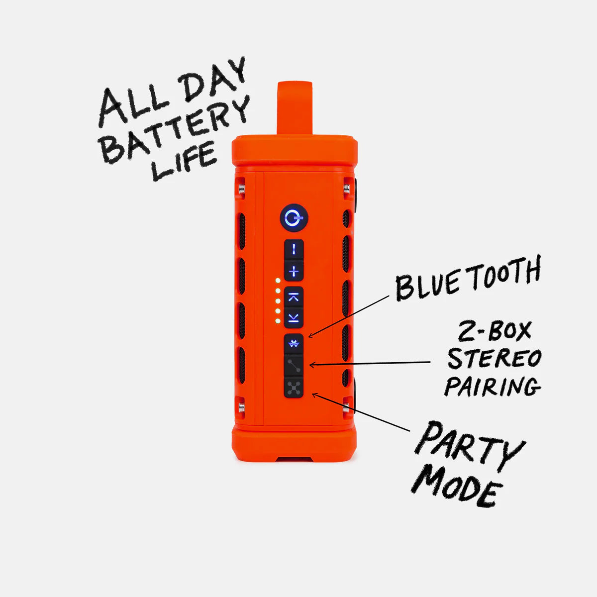 Turtlebox Outdoor Bluetooth Waterproof Ranger Speaker in Orange