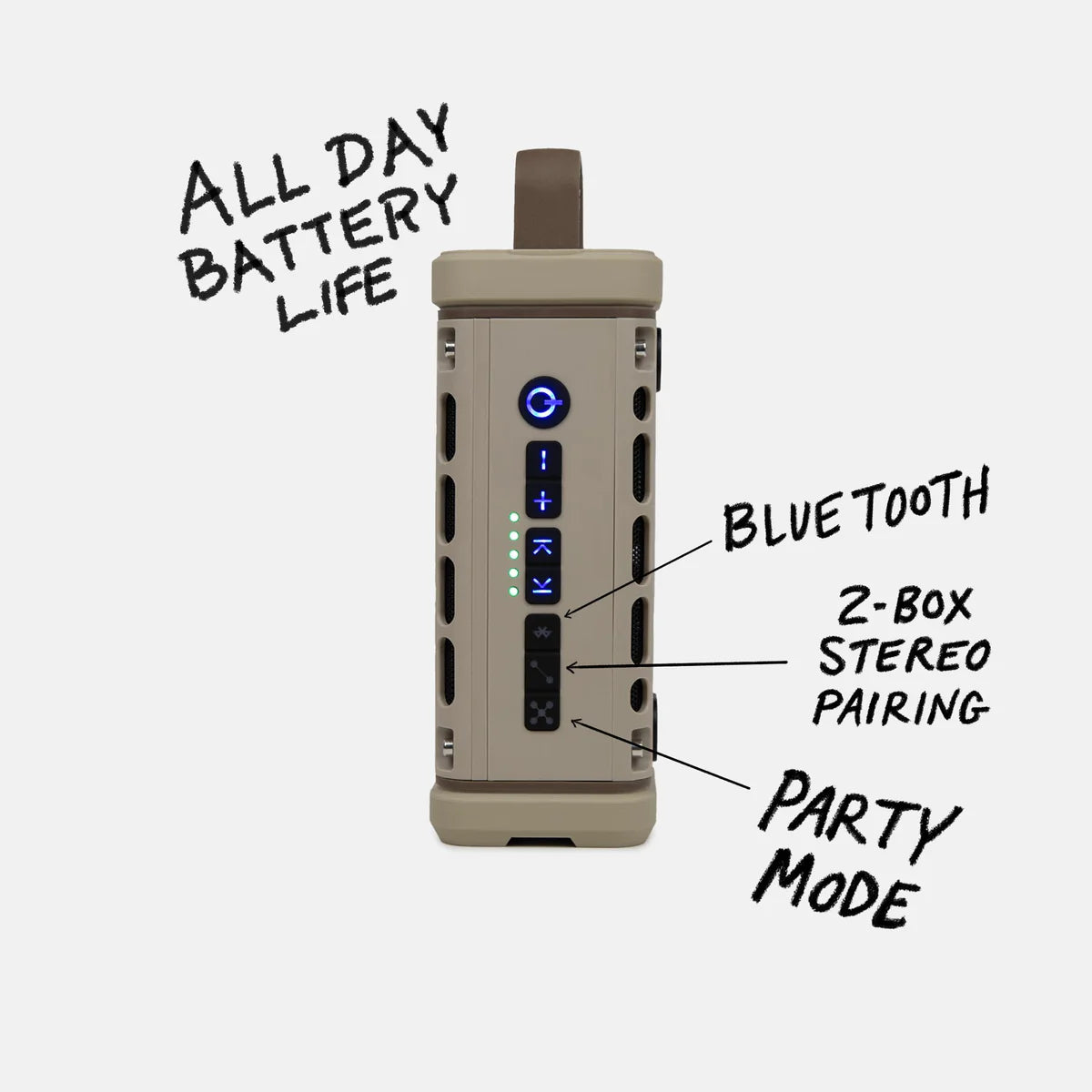 Turtlebox Outdoor Bluetooth Waterproof Ranger Speaker in Tan