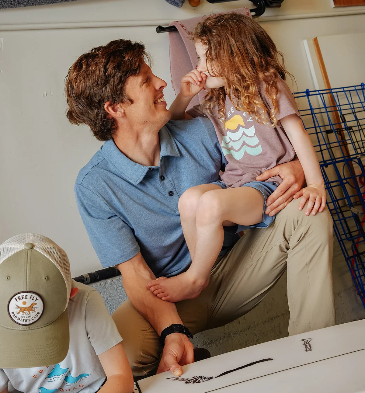 Free Fly Men's Bamboo Flex Polo II in Heather Deepwater