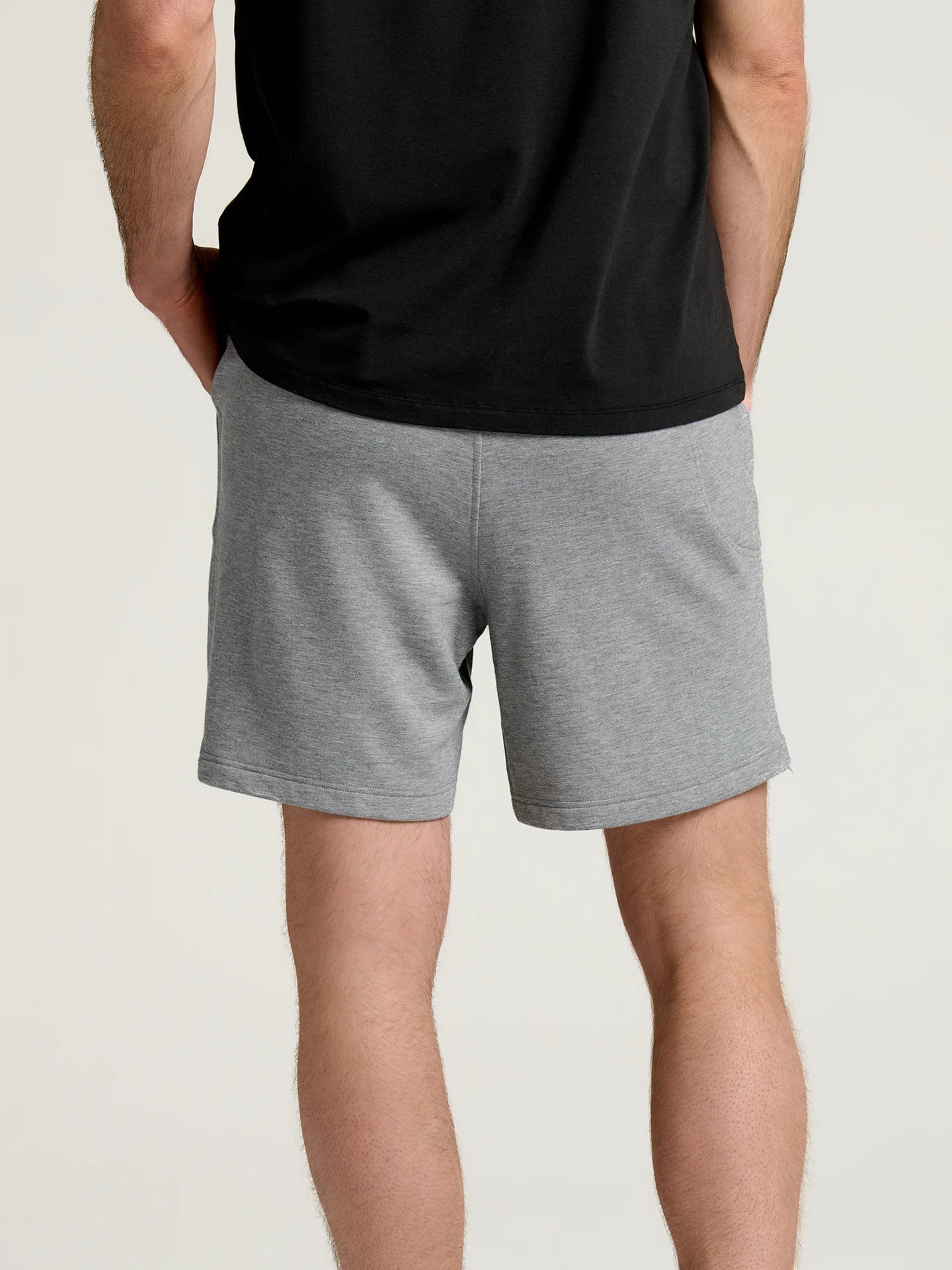 Free Fly Men's Bamboo Lightweight Fleece Short in Heather Grey