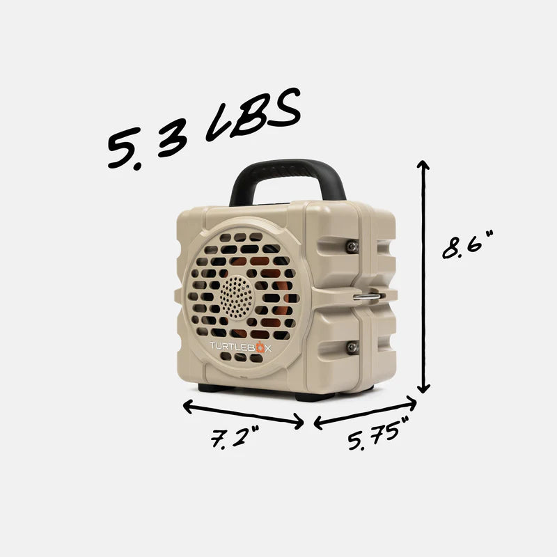 Turtlebox Outdoor Bluetooth Waterproof Cub Speaker in Tan