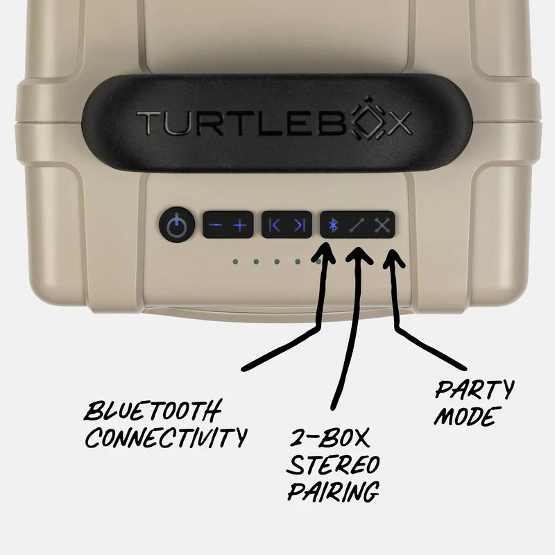 Turtlebox Outdoor Bluetooth Waterproof Cub Speaker in Tan