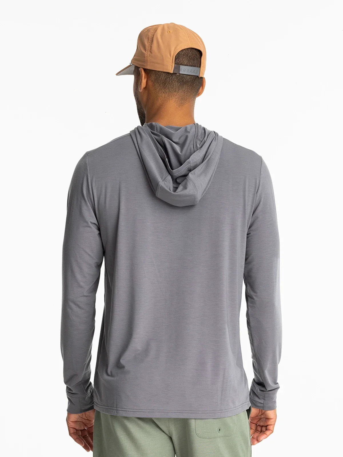 Free Fly Men's Elevate Lightweight Hoodie in Smoke