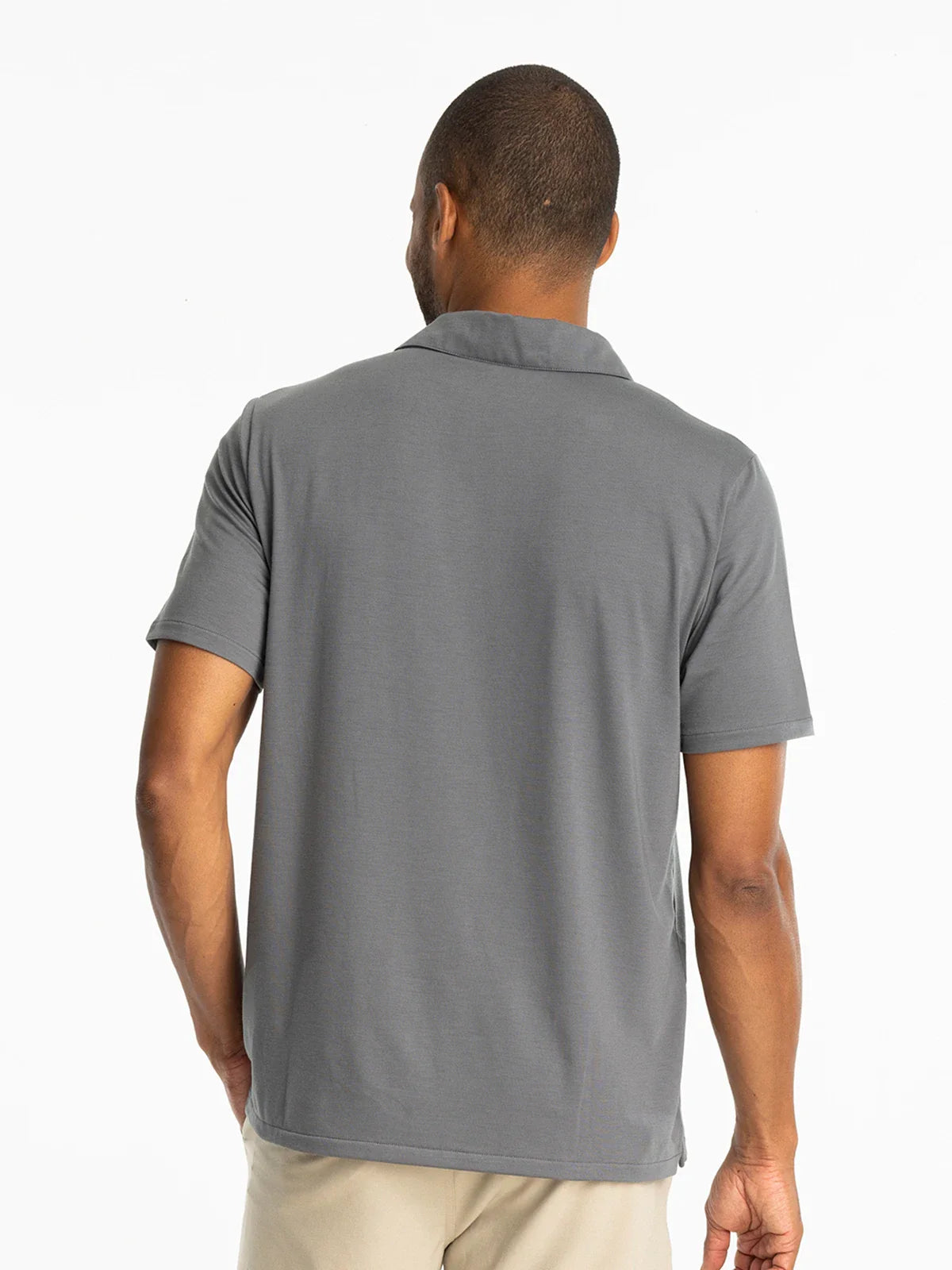 Free Fly Men's Elevate Polo in Smoke