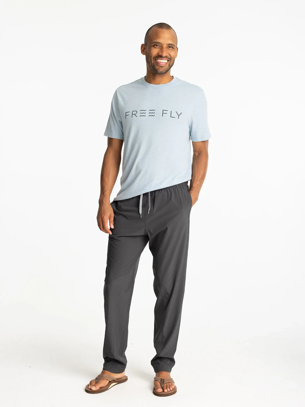 Free Fly Men's Breeze Pant in Black Sand