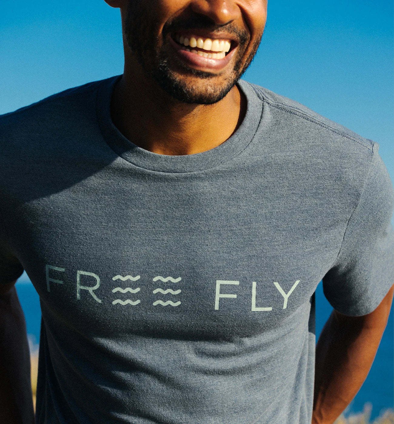 Free Fly Straightaway Tee in Storm Cloud