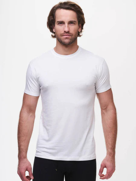 Tasc Performance Men's BamBare Crew Neck Undershirt in White
