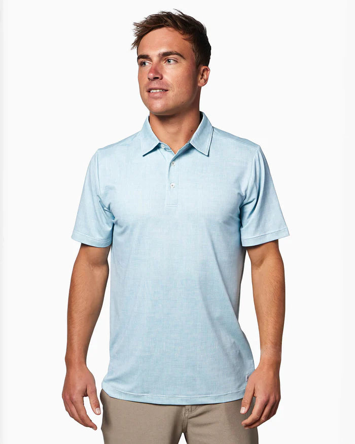 Toes on the Nose Clubhouse Short Sleeve Polo in Sea