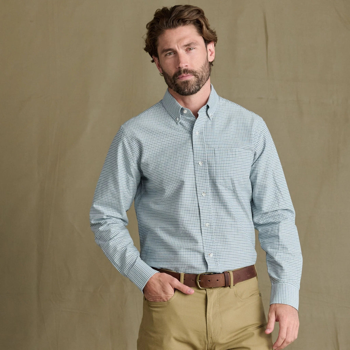 Tom Beckbe Culver Oxford Shirt in Summit Blue